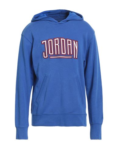 Jordan Man Sweatshirt Bright Blue Size Xl Cotton, Polyester