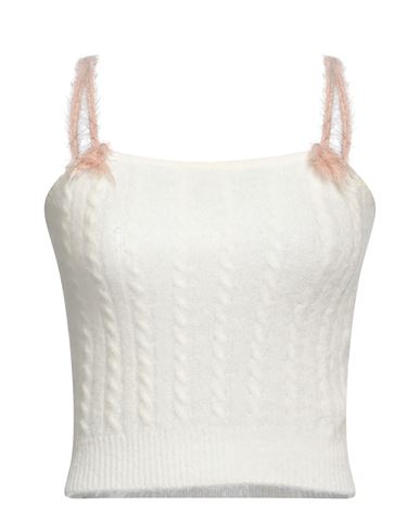 Kristina Ti Woman Top White Size S Acrylic, Alpaca Wool, Polyamide, Wool, Elastane