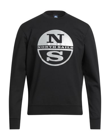 North Sails Man Sweatshirt Black Size L Viscose, Nylon, Elastane