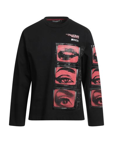 Dolce & Gabbana Man Sweatshirt Black Size M Cotton