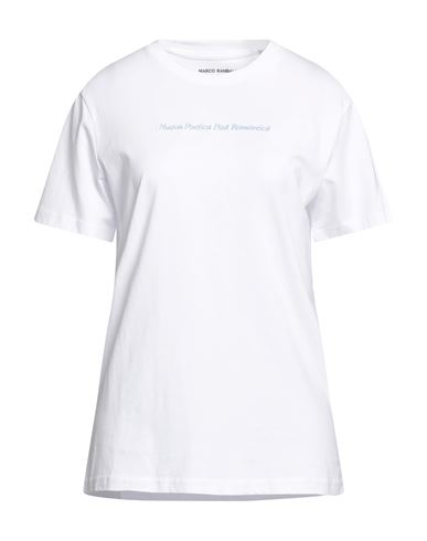 Marco Rambaldi Woman T-shirt White Size L Cotton