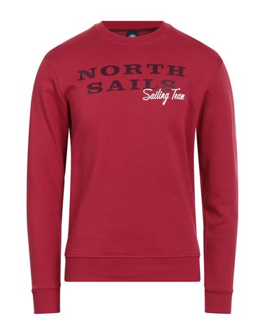 North Sails Man Sweatshirt Brick Red Size M Cotton, Polyester