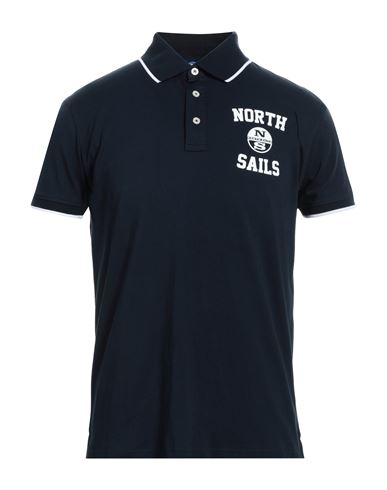 North Sails Man Polo Shirt Navy Blue Size S Cotton, Polyester