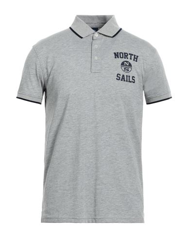 North Sails Man Polo Shirt Grey Size M Cotton, Polyester