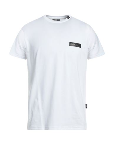 Plein Sport Man T-shirt White Size S Cotton, Elastane