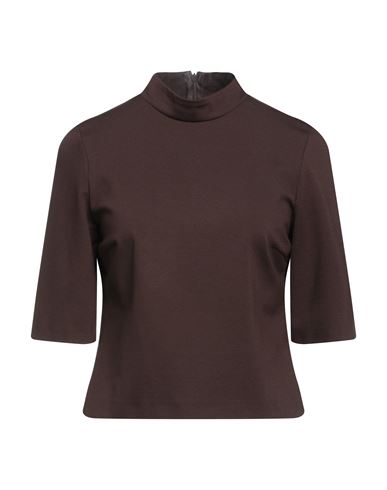 Maliparmi Malìparmi Woman T-shirt Brown Size 10 Viscose, Nylon, Elastic Fibres