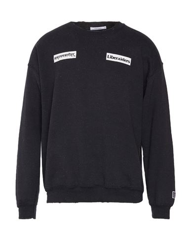Liberaiders Man Sweatshirt Black Size Xl Cotton, Polyester