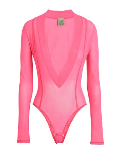 Shop Not After Ten Woman Bodysuit Fuchsia Size L Polyamide, Elastane In Pink