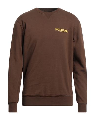Holubar Man Sweatshirt Brown Size Xxl Cotton