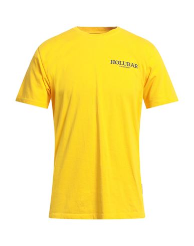 Holubar Man T-shirt Yellow Size Xxl Cotton