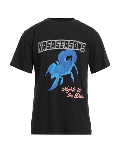 Nasaseasons Man T-shirt Black Size L Cotton