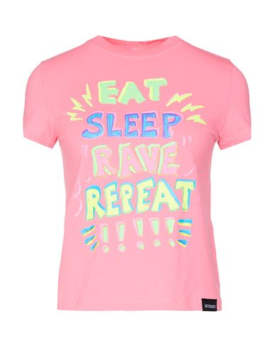 Vetements Woman T-shirt Pink Size Xs Polyester, Cotton, Elastane In Pink