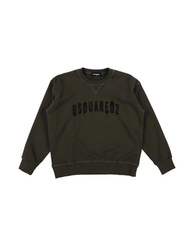 Shop Dsquared2 Toddler Boy Sweatshirt Military Green Size 6 Cotton