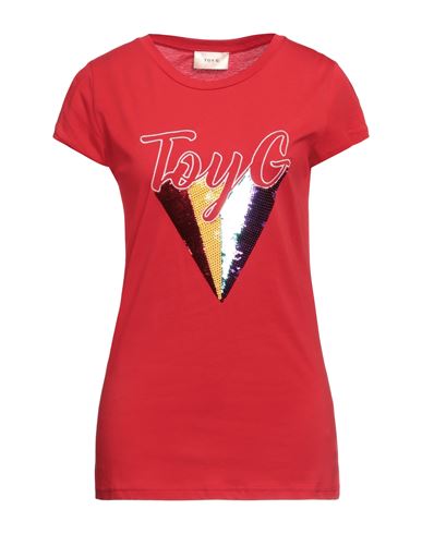 Toy G. Woman T-shirt Red Size L Cotton
