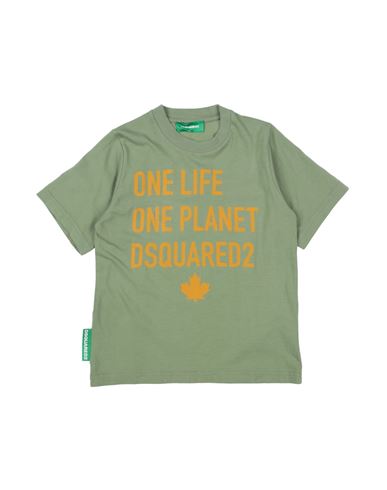 Shop Dsquared2 Toddler Boy T-shirt Sage Green Size 6 Cotton