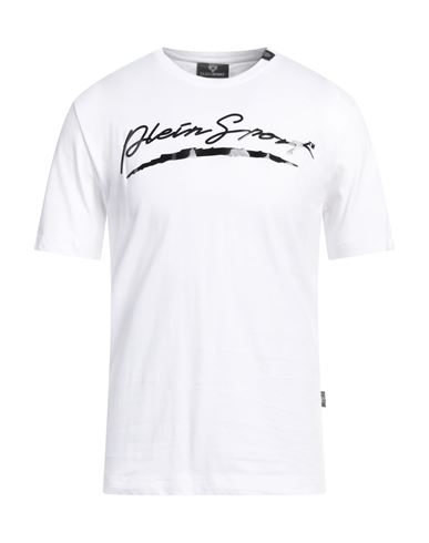 PLEIN SPORT PLEIN SPORT MAN T-SHIRT WHITE SIZE L COTTON