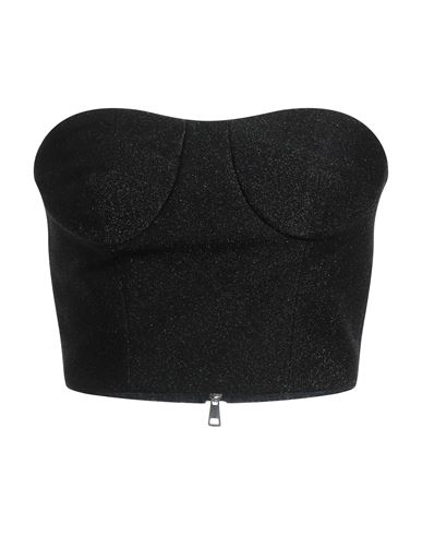 Shop Vicolo Woman Top Black Size S Polyester, Polyamide, Elastane