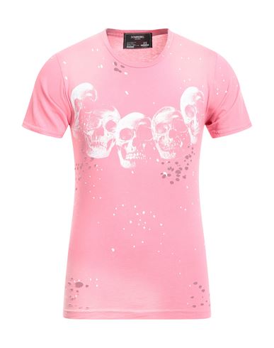 Domrebel Man T-shirt Pink Size Xs Cotton In Magenta