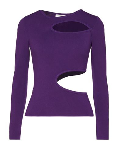 Vicolo Woman T-shirt Dark Purple Size Onesize Viscose, Polyester