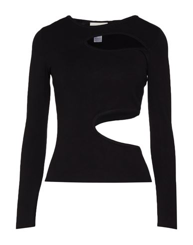 Vicolo Woman T-shirt Black Size Onesize Viscose, Polyester