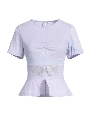 Collina Strada Woman T-shirt Lilac Size M Cotton In Purple