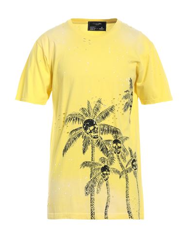 Domrebel Man T-shirt Yellow Size L Cotton