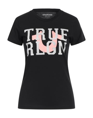 True Religion Women's Short Sleeve Crystal Logo Crew T-shirt In Optic White