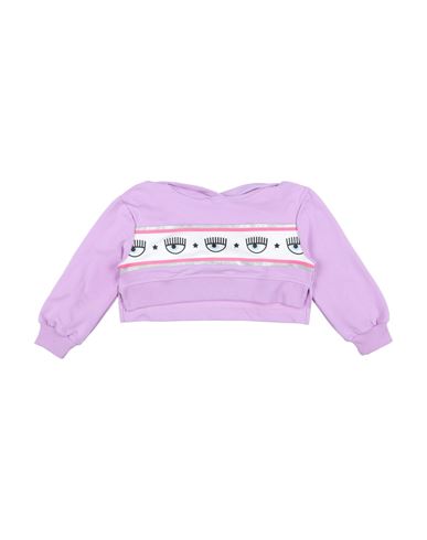 Chiara Ferragni Babies'  Toddler Girl Sweatshirt Lilac Size 6 Cotton, Elastane In Purple