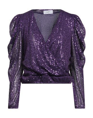 Soallure Woman Top Purple Size 6 Polyester, Elastane