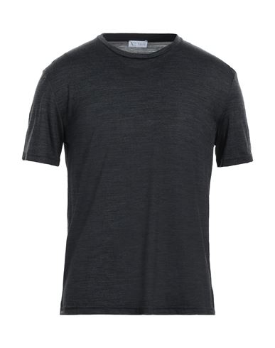 Xacus Man T-shirt Steel Grey Size 44 Virgin Wool