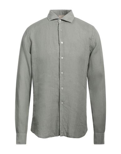 Xacus Man Shirt Sage Green Size 16 Linen