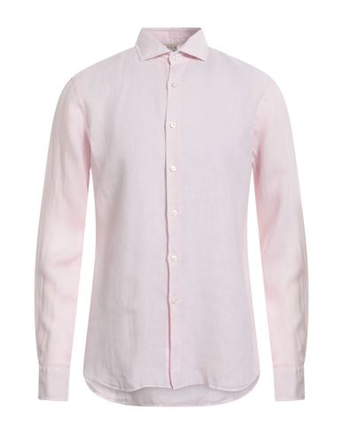 Shop Xacus Man Shirt Light Pink Size 16 Linen