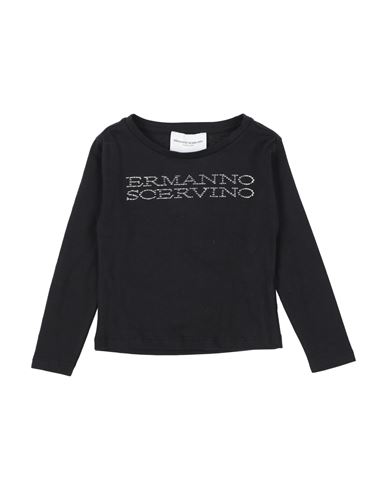 Ermanno Scervino Junior Babies'  Toddler Girl T-shirt Black Size 6 Cotton