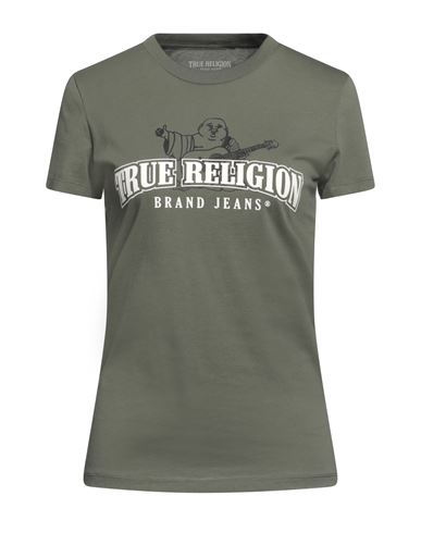 True Religion Woman T-shirt Military Green Size L Cotton