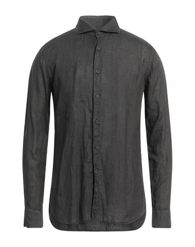 Xacus Man Shirt Dark Brown Size 16 Cotton, Cashmere