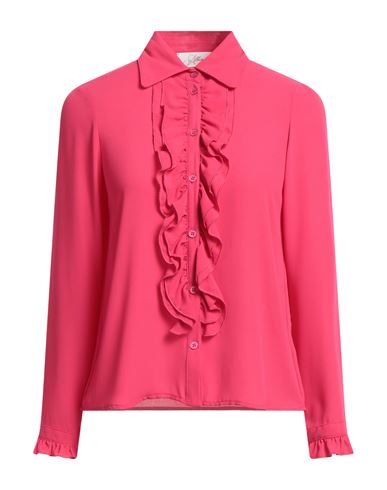 Soallure Woman Shirt Fuchsia Size 6 Polyester In Pink