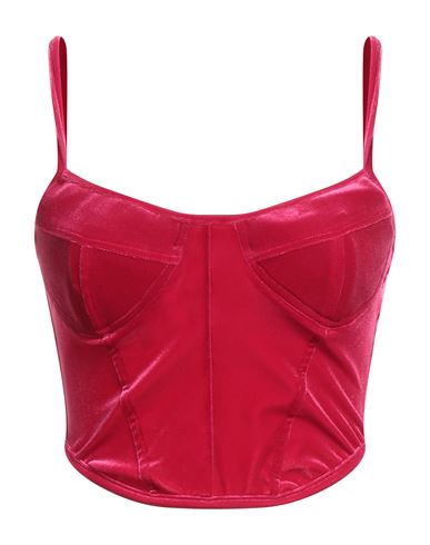 Soallure Woman Top Fuchsia Size 6 Polyester, Elastane In Red