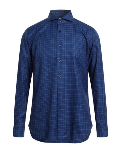 Xacus Man Shirt Blue Size 17 Cotton