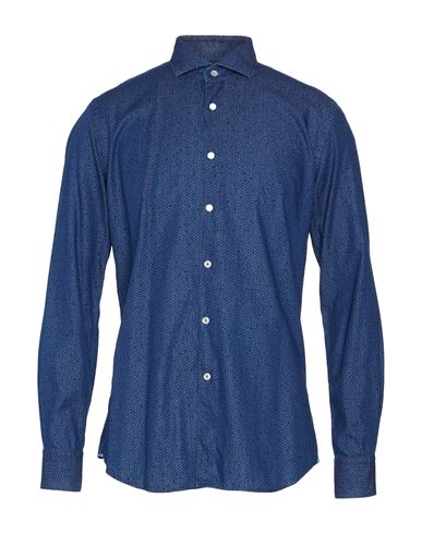 Xacus Man Shirt Navy Blue Size 16 Cotton