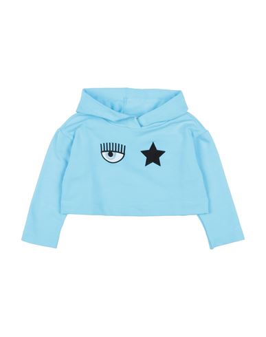 Chiara Ferragni Babies'  Toddler Girl Sweatshirt Azure Size 6 Cotton, Elastane In Blue