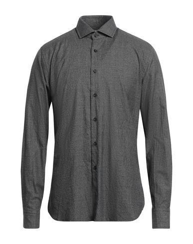 Xacus Man Shirt Steel Grey Size 17 Cotton In Grey