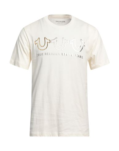 True Religion Man T-shirt Ivory Size Xxl Cotton In White