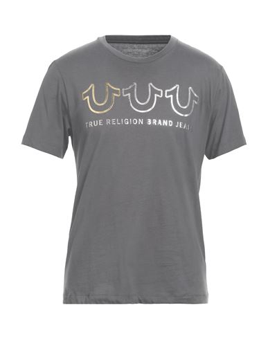 True Religion Man T-shirt Lead Size Xxl Cotton In Grey