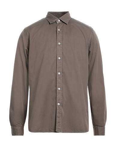 Xacus Man Shirt Brown Size 17 Cotton