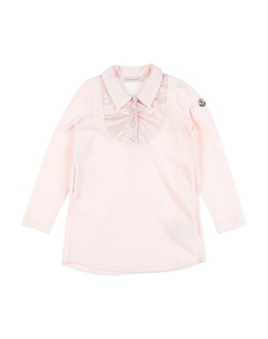 Moncler Babies'  Toddler Girl Polo Shirt Light Pink Size 3 Cotton, Polyester, Elastane, Polyamide