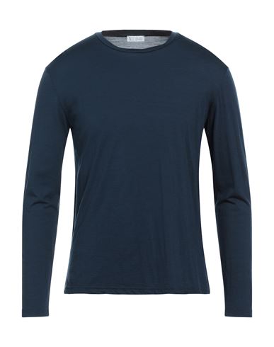 Xacus Man T-shirt Blue Size 46 Virgin Wool