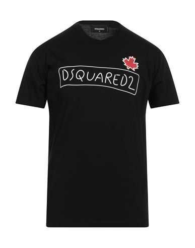 Dsquared2 Man T-shirt Black Size M Cotton