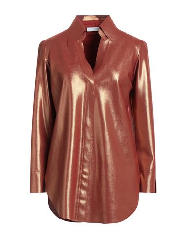 Chiara Boni La Petite Robe Woman Shirt Rust Size 4 Polyamide, Elastane In Red