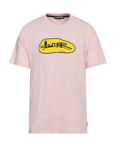 Iuter Man T-shirt Light Pink Size Xxl Cotton