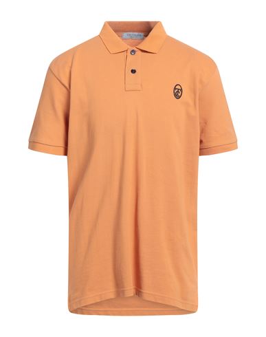 Trussardi Collection Man Polo Shirt Orange Size Xxl Cotton